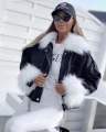 Kurtka jeansowa katana ze sztucznym futerkiem Denim Black&White