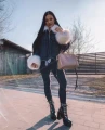 Kurtka jeansowa katana ze sztucznym futerkiem Denim Black&White