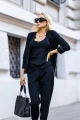 3 częściowy komplet dzianinowy NANCY czarny S-M