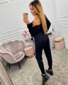 3 częściowy komplet dzianinowy NANCY czarny S-M