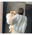 Kurtka skórzana ramoneska z futrem naturalnym Lilly Ivory