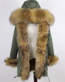 Długa Parka gwiazd LIS JENOT naturalny XS-XL HIT!