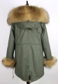 Długa Parka gwiazd LIS JENOT naturalny XS-XL HIT!