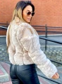Futrzana ramoneska beżowa Lily Beige