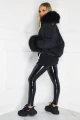 Kurtka jeansowa katana z czarnym futerkiem Denim Black