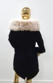 Czarna parka Premium zimowa ortalionowa z futrem sztucznym