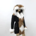 Kurtka parka zimowa Megan Futro Naturalne jenot lis