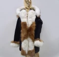 Kurtka parka zimowa Megan Futro Naturalne jenot lis