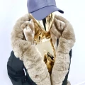 Parka Khaki Premium Beżowe Futro Sztuczne S/M/L/XL