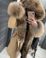 Długa Beżowa Parka gwiazd JENOT naturalny XS-XL