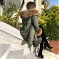 Długa Parka gwiazd LIS JENOT naturalny XS-XL HIT!