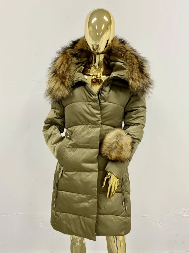 Puchowa Kurtka Damska Khaki Jenot Williams
