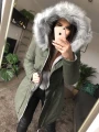 Parka Really khaki dwustronna Kurtka Szara