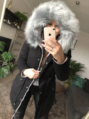 Parka Really Czarna Dwustronna Kurtka Szara