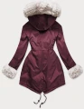 Zimowa BORDOWA parka Premium futro ecru 