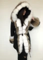 Kurtka parka zimowa Kate Futro Naturalne jenot lis