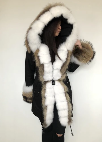 Kurtka parka zimowa Kate Futro Naturalne jenot lis