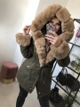 Parka Khaki Premium Beżowe Futro Sztuczne S/M/L/XL