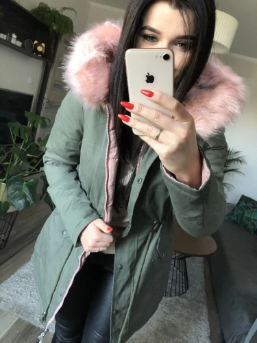 Parka Really khaki dwustronna Kurtka różowa