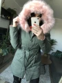 Parka Really khaki dwustronna Kurtka różowa