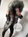 Kurtka Parka Szara MORO futro sztuczne K.Zell S-L