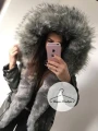 Kurtka Parka Szara MORO futro sztuczne K.Zell S-L