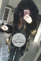 Zimowa parka Moro Premium czarne futro sztuczne XS-L