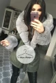Zimowa parka Premium khaki z szarym futrem sztucznym