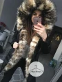 Kurtka Parka czarna futro sztuczne natural K.Zell S-L