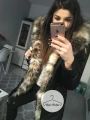 Kurtka Parka czarna futro sztuczne natural K.Zell S-L