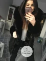Zimowa CZARNA parka Premium czarne futro sztuczne XS-XL
