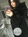 Czarna parka ze sztucznym futrem Really