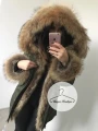 Parka ELQORES KHAKI JENOT królik futro S-XXL