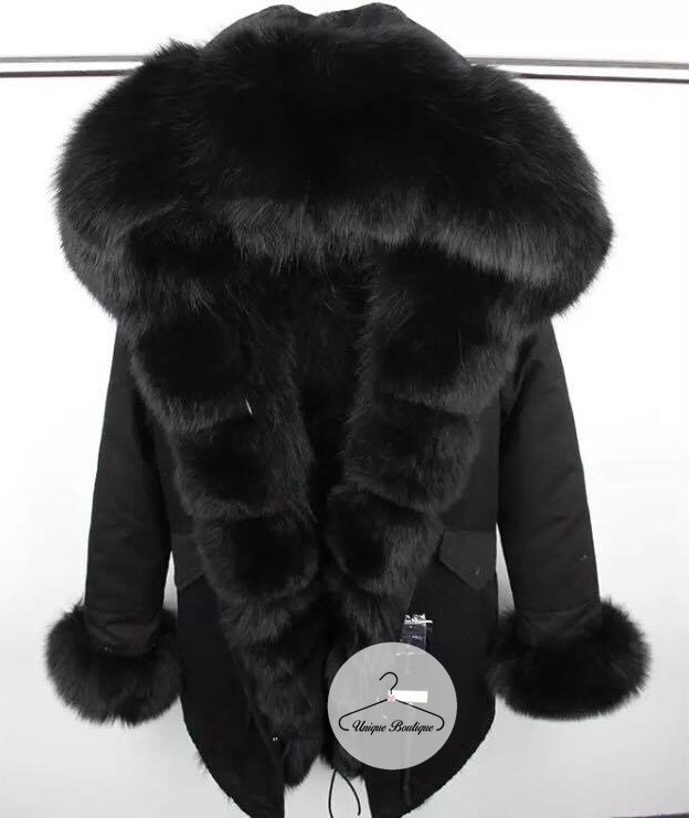 1608.jpg Parka amerykańska czarna z futrem sztucznym