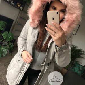 2390.jpg Kurtka Really parka szara z futrem sztucznym