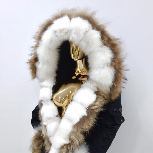 5089.jpg Kurtka parka zimowa Kate Futro Naturalne jenot lis