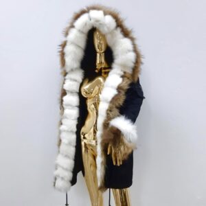 5091.jpg Kurtka parka zimowa Kate Futro Naturalne jenot lis