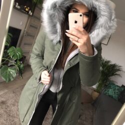 Parka Really khaki dwustronna Kurtka Szara