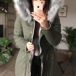 Parka Really khaki dwustronna Kurtka Szara