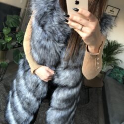 5328.jpg Kamizelka Futrzana Długa Silver Wolf
