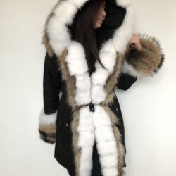 5416.jpg Kurtka parka zimowa Kate Futro Naturalne jenot lis