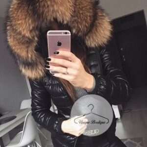 Futrzany kołnierz szal JENOT futro naturalne 15 cm