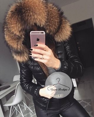 Futrzany kołnierz szal JENOT futro naturalne 15 cm