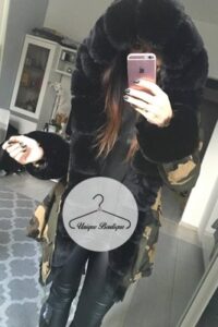 782.jpg Zimowa parka Moro Premium czarne futro sztuczne XS-L