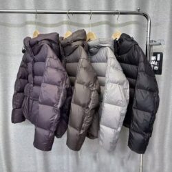 Krótka puchowa śliwkowa kurtka oversize puch naturalny duże kieszenie S M L